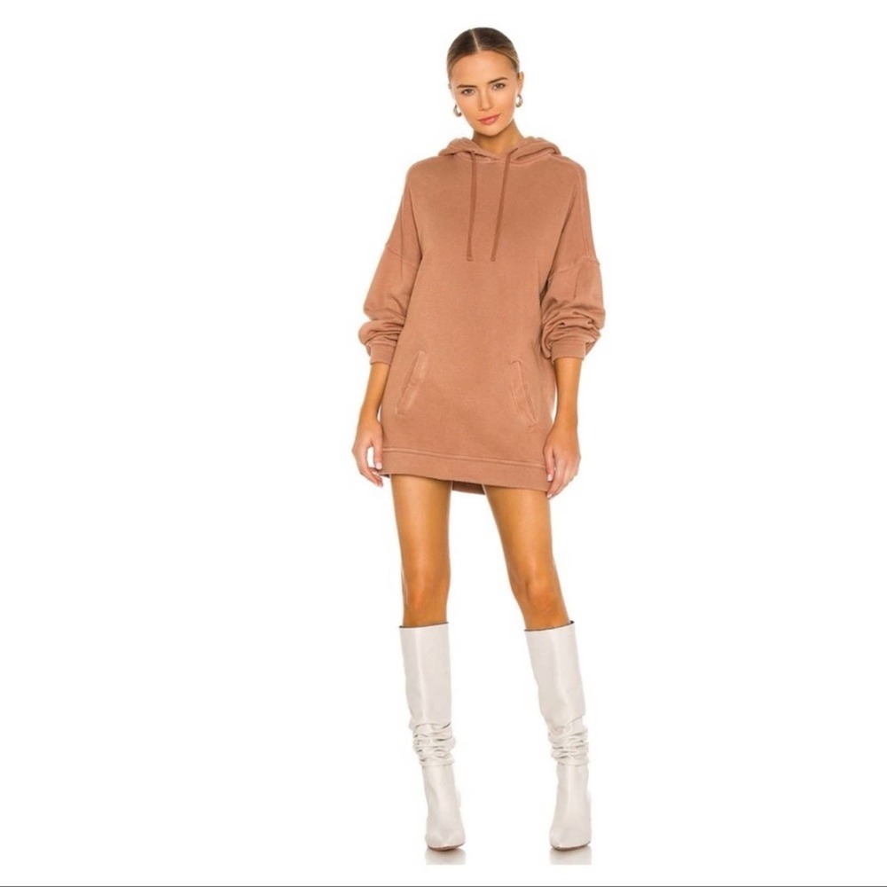 Lovers + Friends OVERSIZED HOODIE Mocha Nude